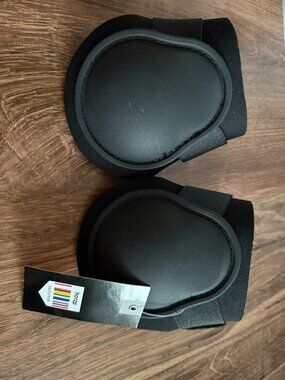 Horze Equestrian Cob Fetlock Boots Black Horse Riding Leg Protection NWT